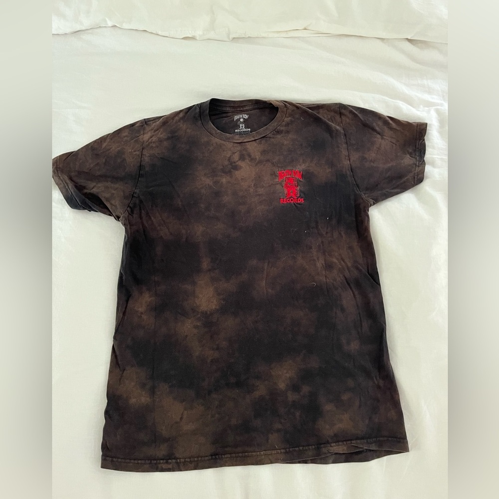 Death Row Records brown and black tie dye t shirt